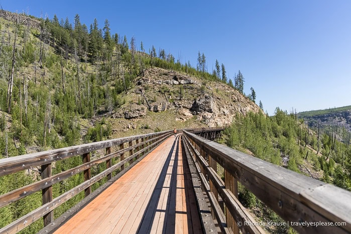 Γέφυρα στο μονοπάτι της Myra Canyon Trestle.