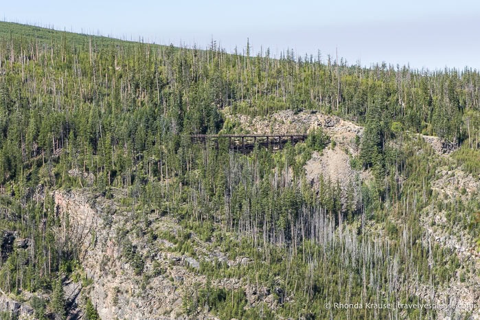 Γέφυρα Trestle στην αντίθετη πλευρά του Myra Canyon.