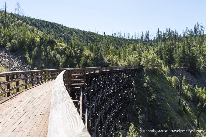 Γέφυρα Trestle στο μονοπάτι ποδηλάτων Myra Canyon.