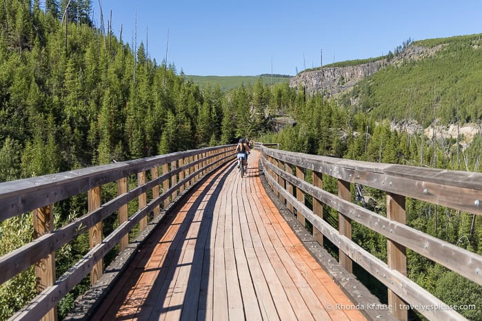 Γέφυρα Trestle στο μονοπάτι ποδηλάτων Myra Canyon.