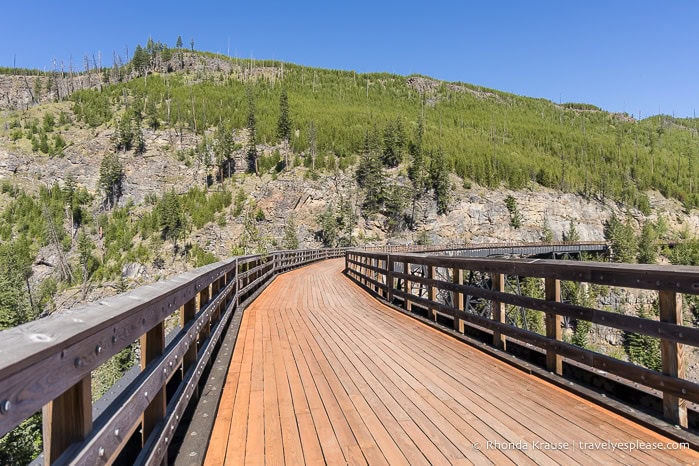 Γέφυρα Trestle στο μονοπάτι ποδηλάτων Myra Canyon.